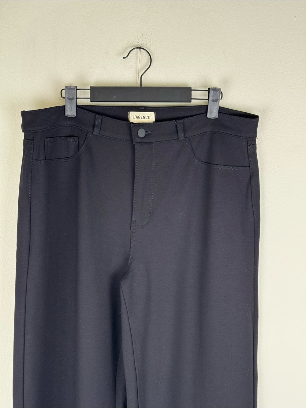 NWT L’AGENCE Clayton Ponte High Rise Wide Leg Pants Black 32 - Picture 8 of 16
